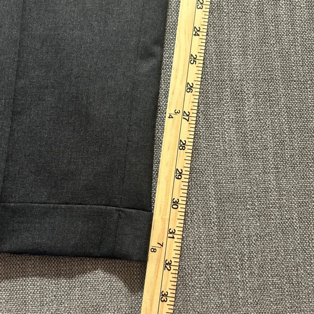 Polo University Dress Pants Mens 38x32 Charcoal Grey Wool Pleated Cuffed Canada